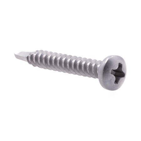 Prime-Line Sheet Metal Screw, Self-Drill, Pan, Phil #6 X 1in Grade 410 Stainless Steel 50PK 9029471